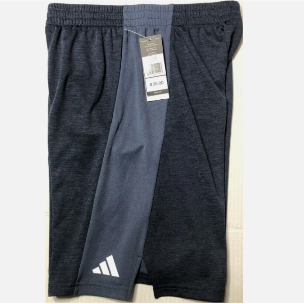 Youth Boys Adidas Shorts Athletic Sports Active Wear Mid Rise Hybrid - Picture 1 of 6